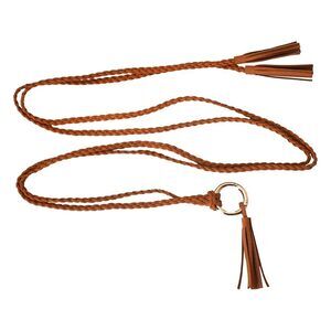 Boho Braided Belt For Dress Thin Waist Belts With Tassel Rope Tie Belt For😸